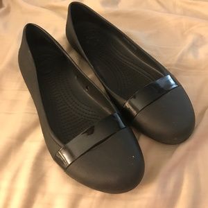 Crocs Ballet Flats, Black , Size 6